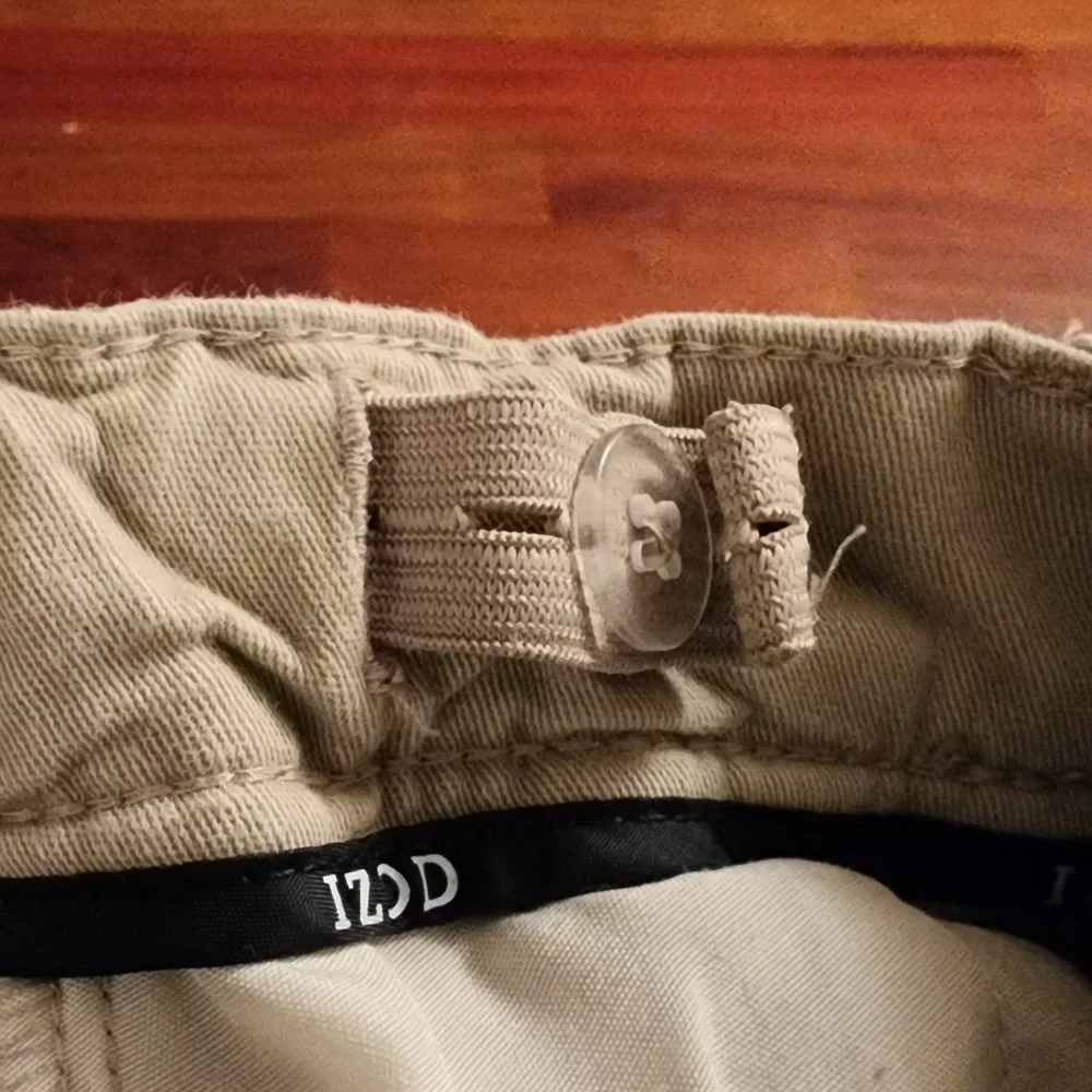 Izod Boys Casual Straight Leg Khaki Chino Pants Size 12 Slim - Picture 9 of 13